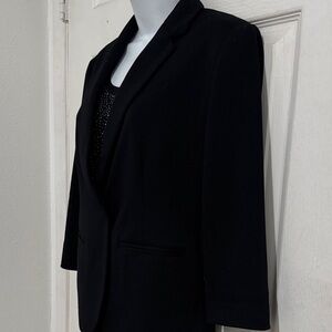 LC Lauren Conrad Women's Classic Black Blazer XS Stretch Jacket